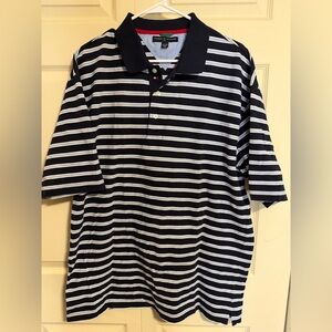 Tommy Hilfiger men’s XXL Navy and White Striped Polo Shirt